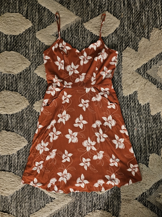 41 Hawthorn Dresses & Skirts - 41 Hawthorn Rust Slip Dress with White Floral Print